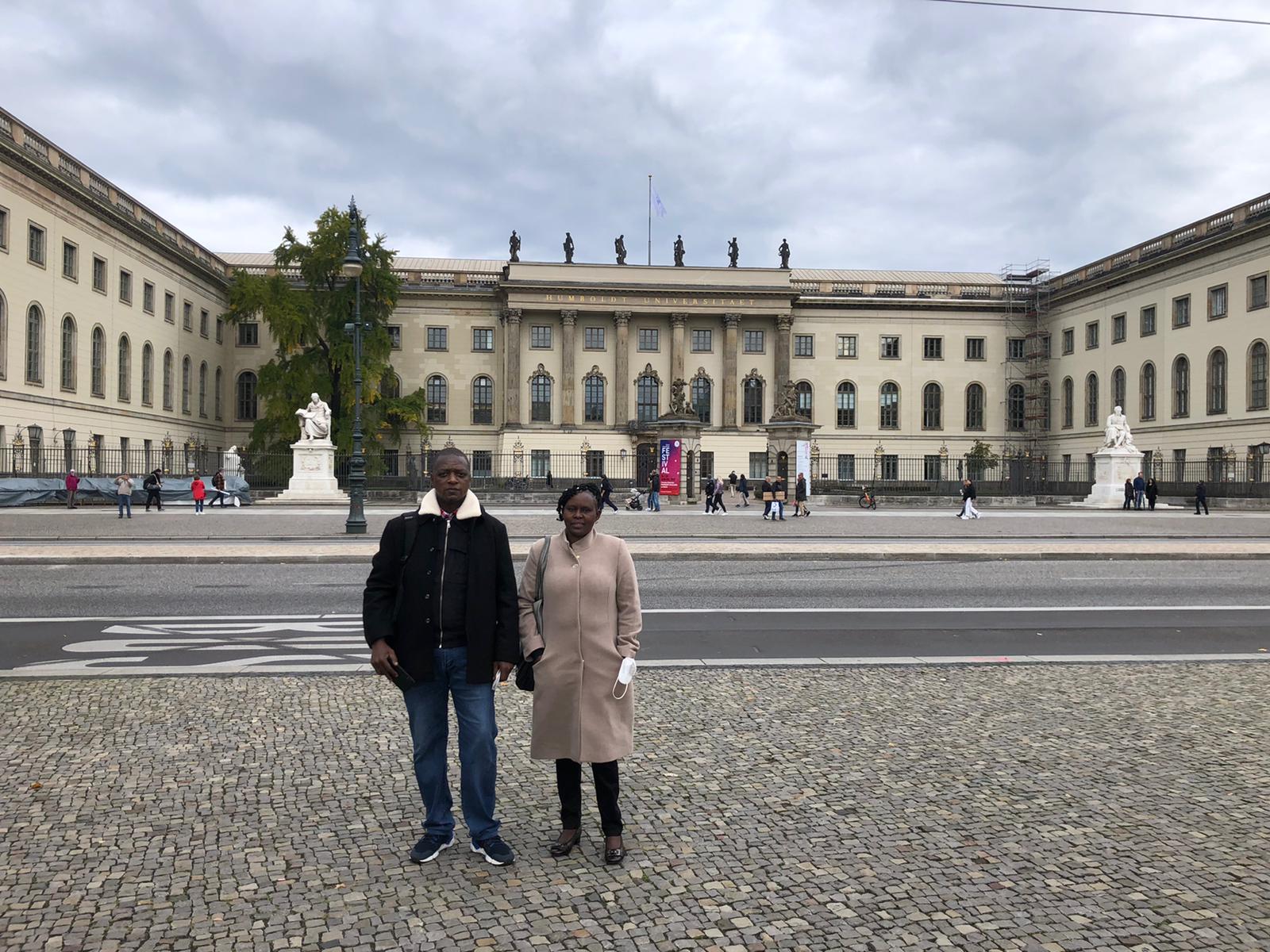 Dr. Kitata and Dr. Kigwa in front of HU main building.jpg