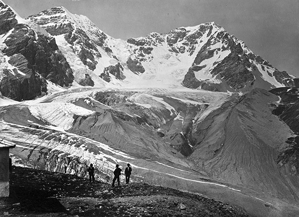 Ortler und Zebru von der Schaubachhütte