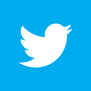 twitter bird white on blue