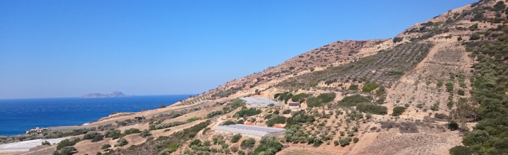 mediterranean acricultural landscape at the sea