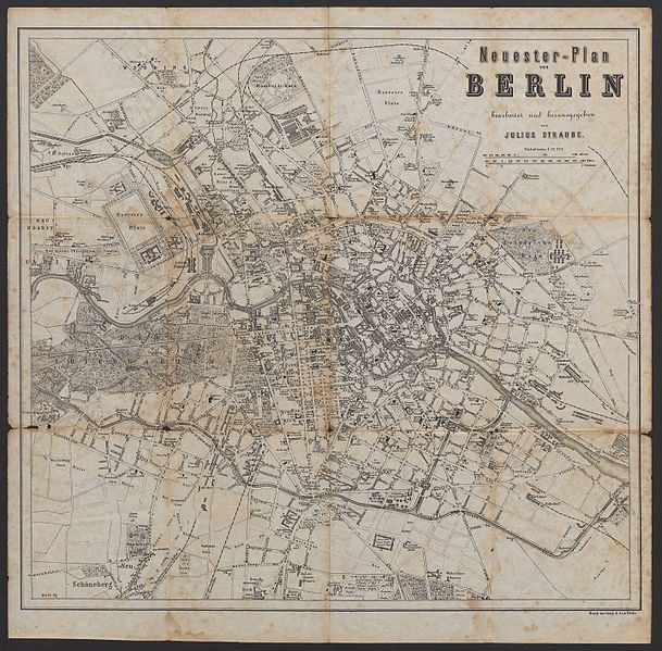 Straube Neuester Plan von Berlin 1872